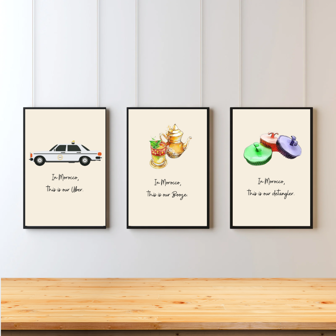 Moroccan "Taxi Kbir" Poster – Humor, Tradition, and Style for Your Walls (Printed version)