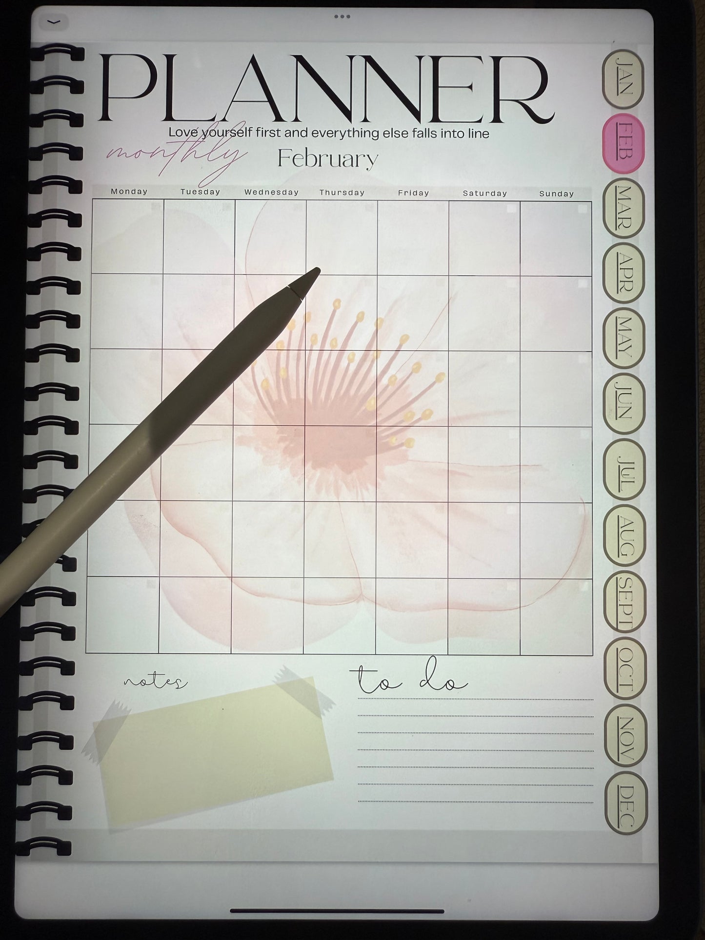 Monthly Digital Planner – Reusable & Timeless