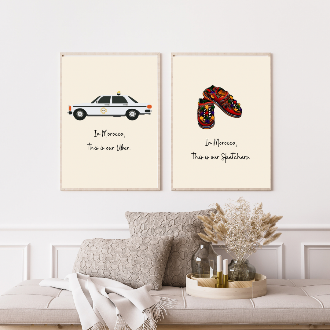 Moroccan "Taxi Kbir" Poster – Humor, Tradition, and Style for Your Walls (Printable Digital Art)