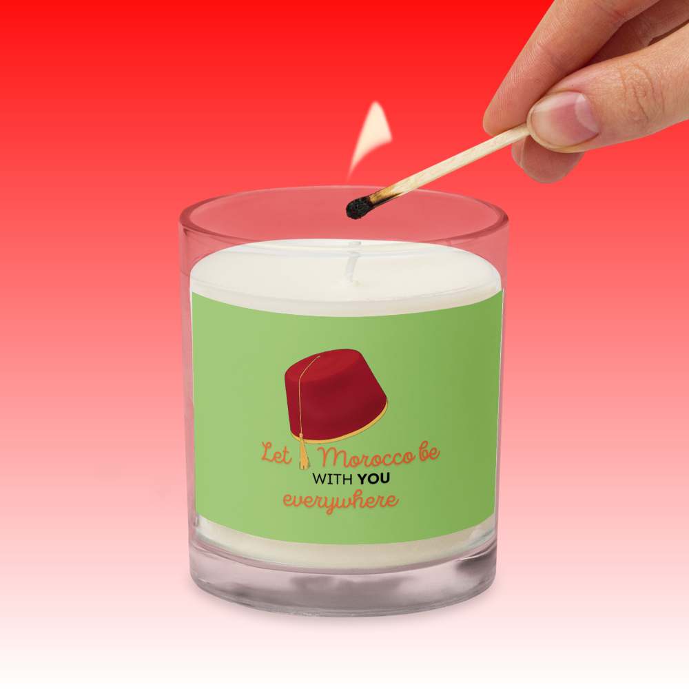 Glass jar soy wax candle