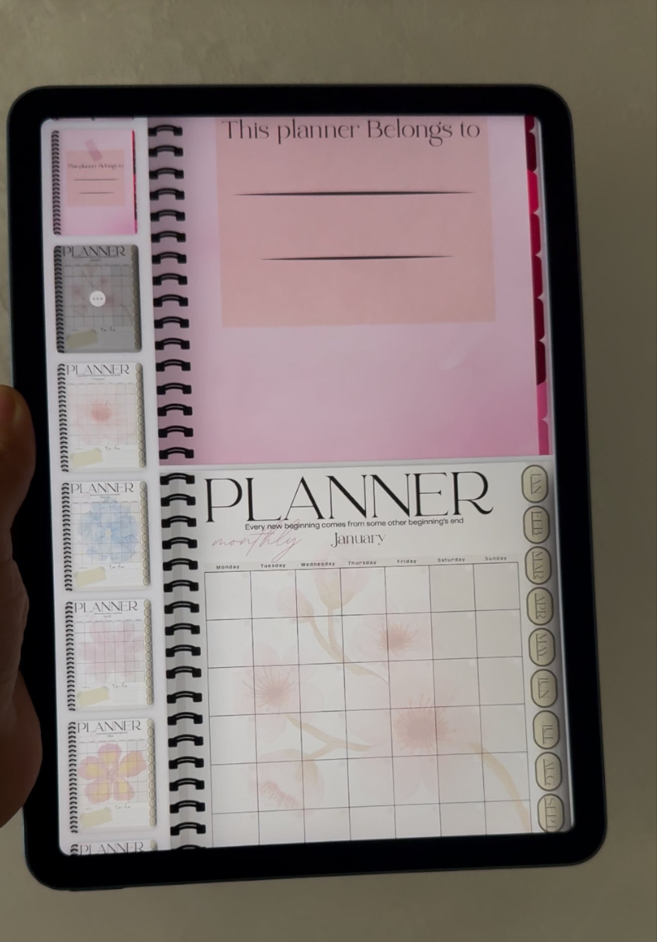 Monthly Digital Planner – Reusable & Timeless