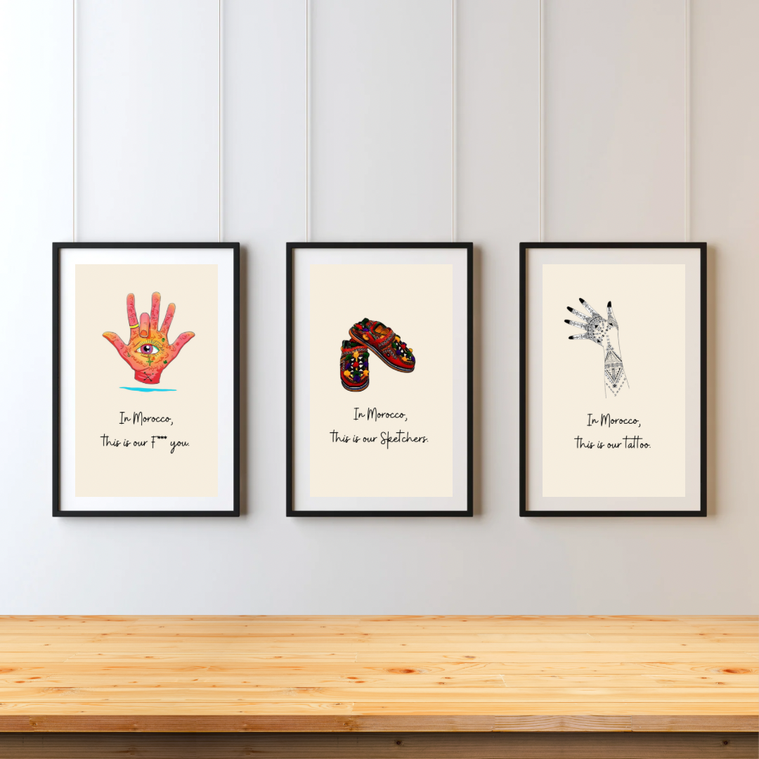 Moroccan "Babouche"  Poster – Humor, Tradition, and Style for Your Walls  (Printed version)