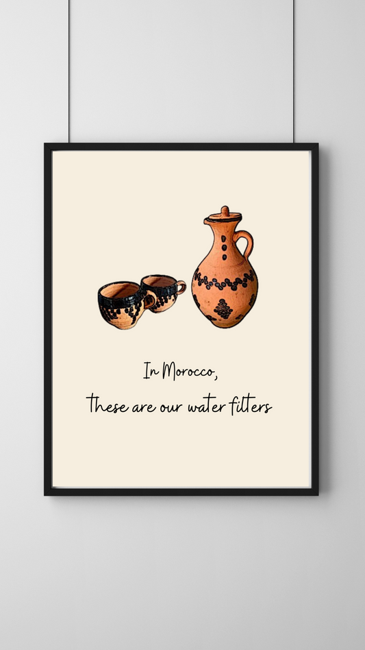 Moroccan "Guerba" Poster – Humor, Tradition, and Style for Your Walls (Printed version)