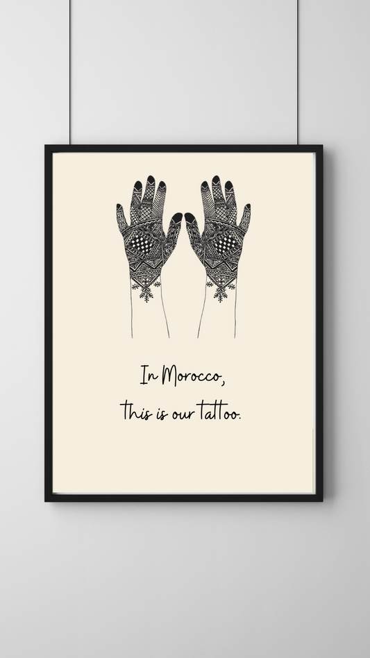 Moroccan "Henna" Poster – Humor, Tradition, and Style for Your Walls (Printed version)