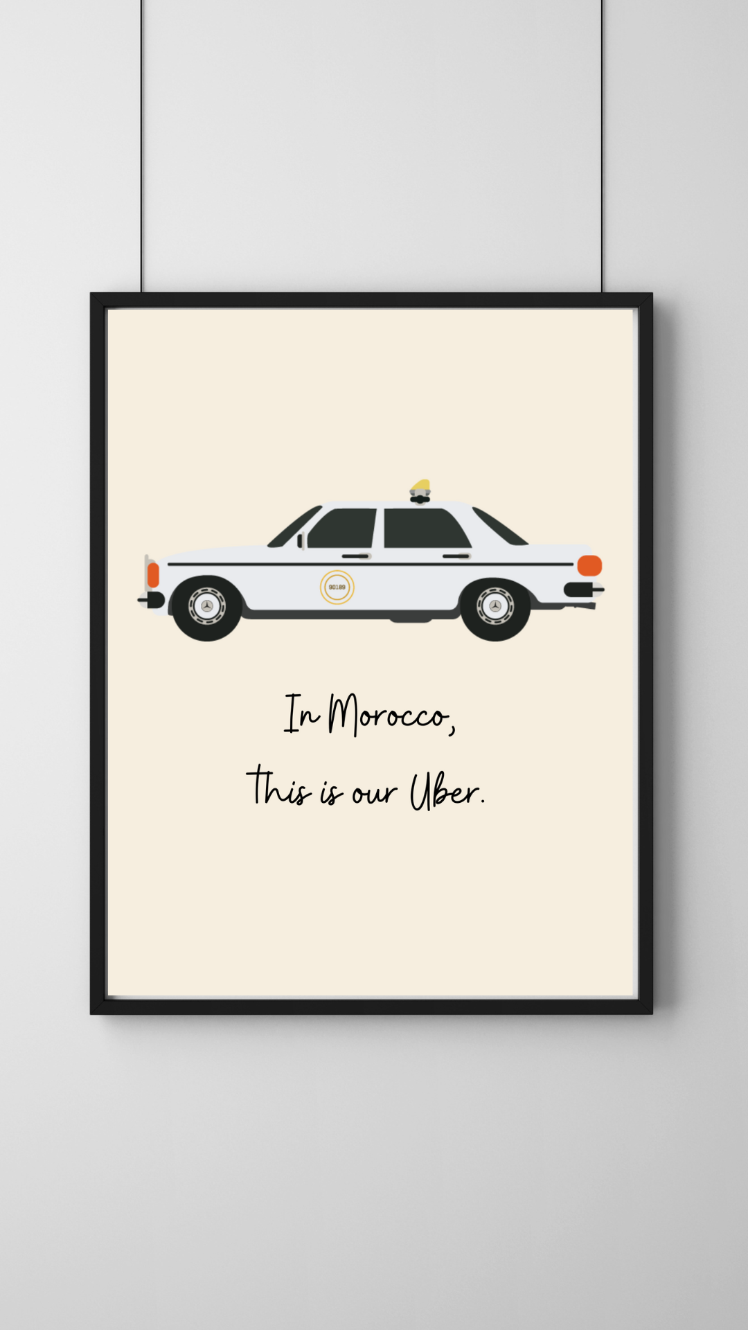 Moroccan "Taxi Kbir" Poster – Humor, Tradition, and Style for Your Walls (Printed version)