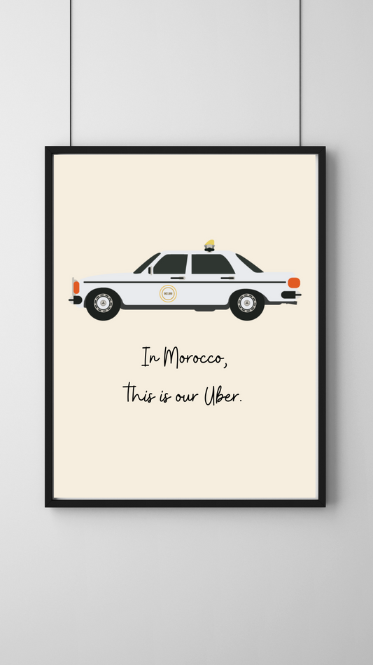 Moroccan "Taxi Kbir" Poster – Humor, Tradition, and Style for Your Walls (Printed version)