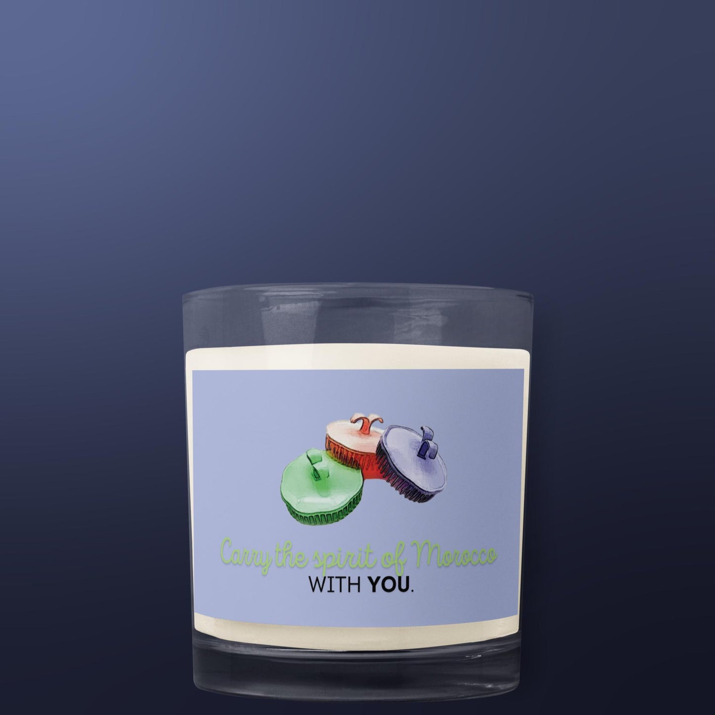 Glass jar soy wax candle