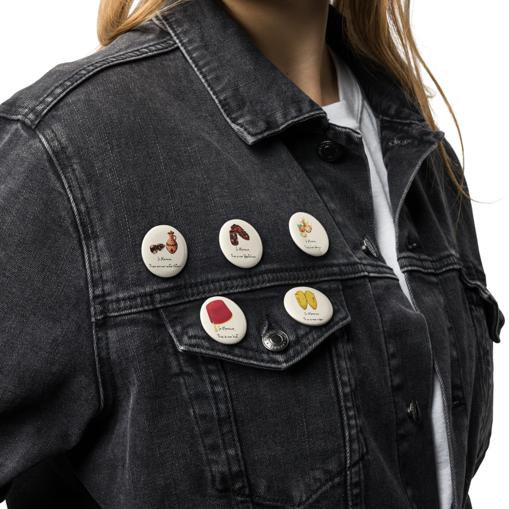 Set of Vibrant Pin Buttons