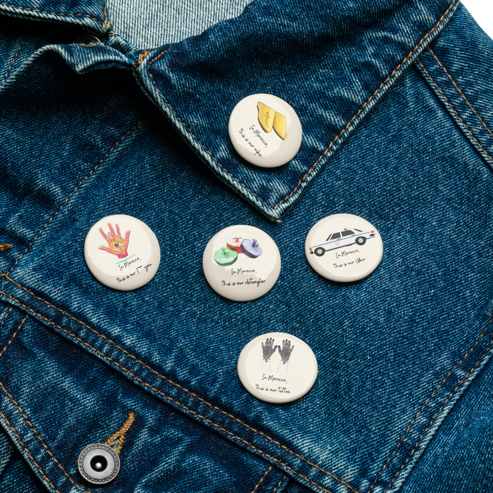 Set of Vibrant Pin Buttons